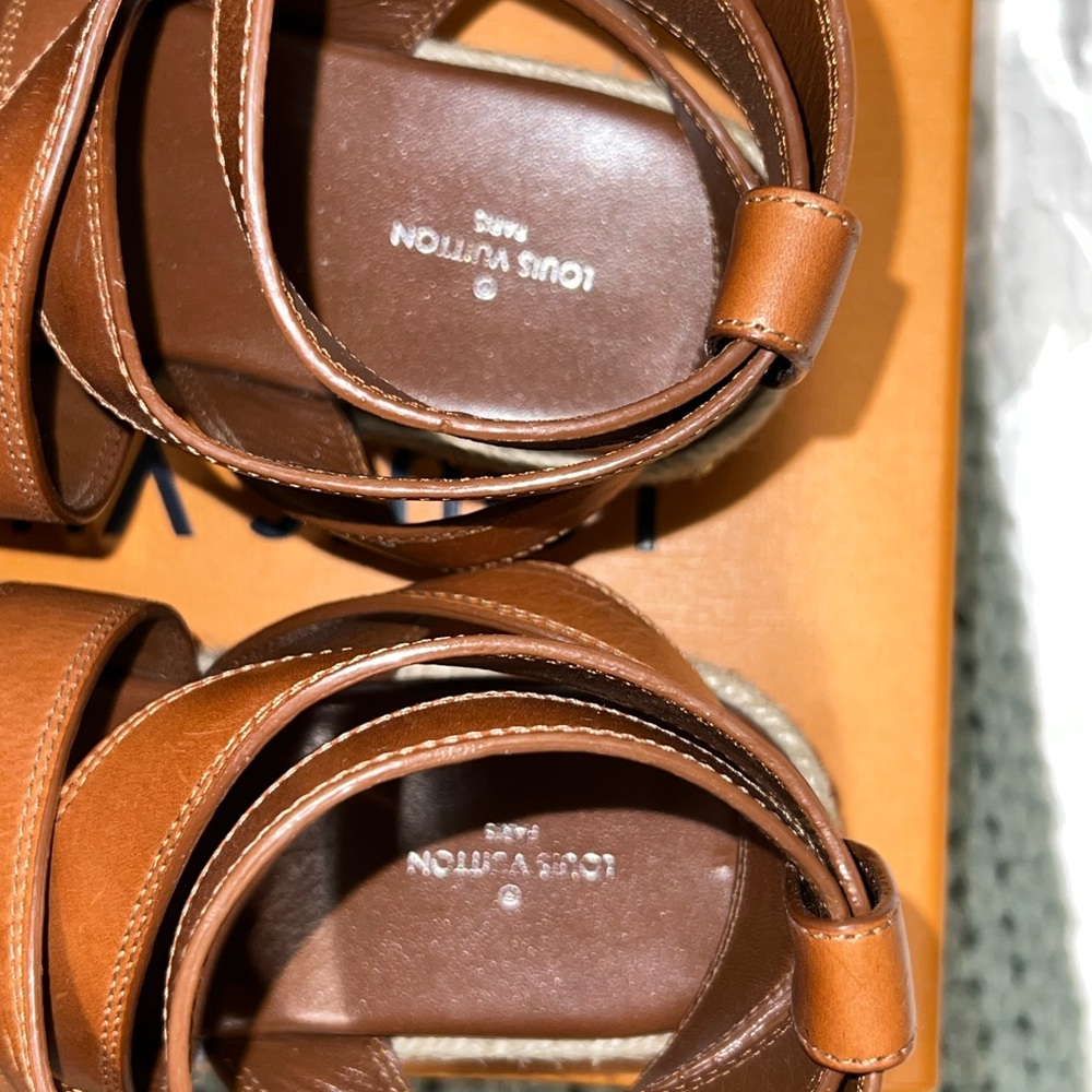 Louis Vuitton Brown and Tan Women's Sandals - Picture 2 of 5